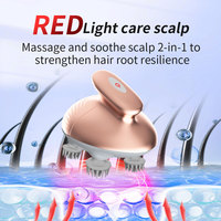 Masseur électrique pour le cuir chevelu et le cou avec pétrissage vibrant et lumière rouge pour massage corporel et alimentation des cheveux