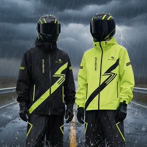Combinaison de pluie <span class=keywords><strong>imperméable</strong></span> <span class=keywords><strong>pour</strong></span> moto, 15000 mmH2O, 2 pièces, sans PFAS, veste et pantalon, <span class=keywords><strong>capuche</strong></span> réfléchissante, <span class=keywords><strong>pour</strong></span> homme, <span class=keywords><strong>femme</strong></span>, adulte, motard - Product Image 1
