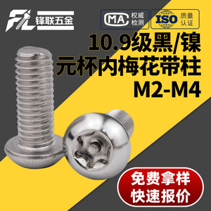 Vis à tête ronde Torx interne Fenglian de grade 10.9, nickelées, en acier au carbone haute résistance, noircies, pour usage de construction standard - Product Image 4