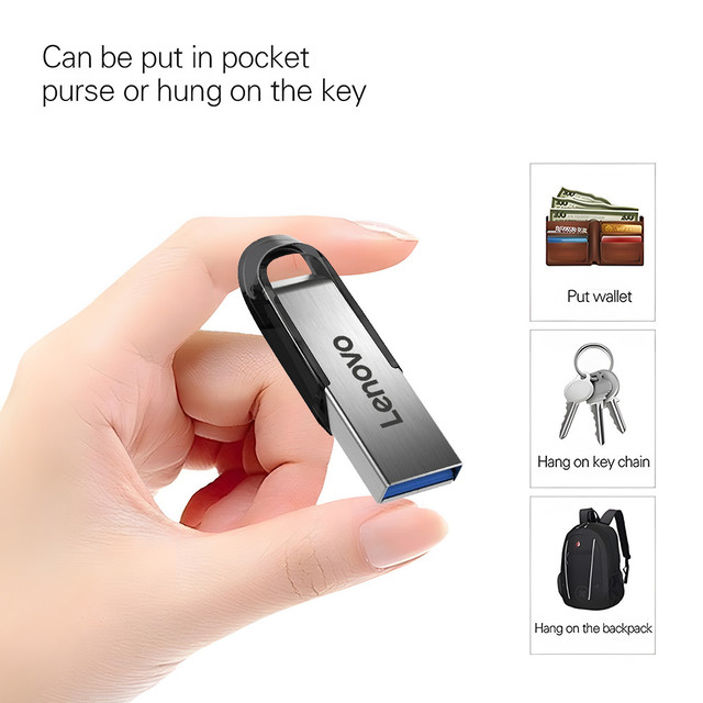 2TB/1TB/512GB High-Speed USB 3.0 Mini Metal Flash Drive