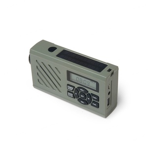 Radio à manivelle d'urgence pour la prévention des catastrophes, lampe torche solaire extérieure, radio numérique pleine bande avec affichage numérique et batterie externe - Product Image 5