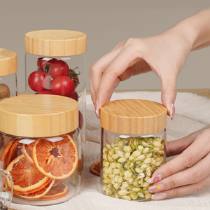 Pot en verre hermétique vide de 300 ml, 480 ml, 750 ml avec couvercle à vis en bambou, 16 oz, pour salade, yaourt, collations, épices, fruits secs - Product Image 3
