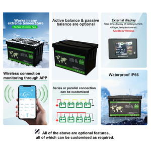 แบตเตอรี่ลิเธียม 12V 100Ah ชาร์จได้ 9000 รอบ รับประกัน 3 ปี แบบกึ่งโซลิดสเตท สำหรับรถบ้านและมอเตอร์ลากจูง - Product Image 4