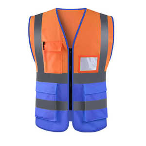 เสื้อกั๊กนิรภัย20471 Hi VIS Ansi Class 1 En เสื้อแจ็กเก็ตสีสะท้อนแสง2กระเป๋าแบบสั่งทำ - Product Image 3