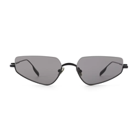 Lunettes de soleil œil de chat triangulaires à monture métallique fine, verres UV400, dégradé pastel Y2K, légères, pour femmes, vente en gros, streetwear