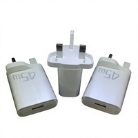 Adaptor Charger Dinding USB Type C PD 45W Super Cepat Grosir Pabrik untuk Samsung Galaxy Note 10/Note 20/S20 S21