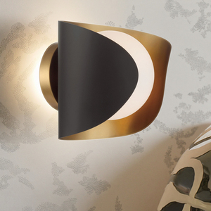 Lámpara de pared de estilo Simple moderno Americano, lámpara de pared de Metal dorado y negro de lujo, sala de estar, dormitorio, hogar, oficina, pasillo, luz interior - Product Image 1