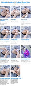 Newest Spa 11in1 Co2 Bubble Jet Peel Hydra Beauty Facial Machine O2 Pure Music Oxygen Dome O2 Derm Facial Machine Portable - Product Image 4