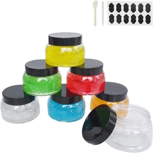 ขวดพลาสติกปากกว้างเปล่าพลาสติกร่างกายขัดภาชนะสำหรับเมือก LotionsCan ปรับแต่งฉลาก - Product Image 2