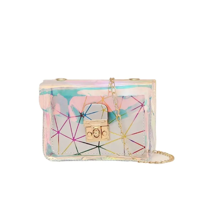 Großhandel transparente PVC-Design-Damen-Schleppentaschen für Damen Schultertasche Damenhandtaschen Crossbody-Tasche