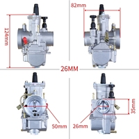 Carburateur KOso Pwk 24 26 28 30 32 34 avec Jets Gratuits pour Véhicules 50-250cc ATV Quad Dirt Bike Scooter 2T 4T Performance Sans Logo