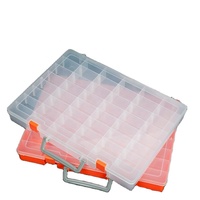 Boîte de rangement portable à 48 compartiments pour pièces détachées, outils de réparation, accessoires, composants, transparente/personnalisée