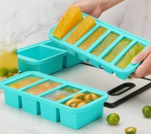 Yongli Logo personnalisé Cubes à soupe Moules de congélateur en silicone parfaits pour congeler le bouillon, le riz, les restes de plateaux de congélateur avec couvercles - Product Image 5