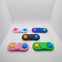 Nuevo Diseño Juguete Sensorial de Plástico Antiestrés Push Pop Bubble Finger Spinner Portátil Simple para Manos