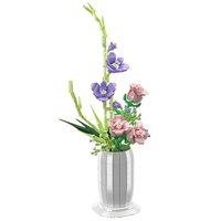 Mould King 10009 - Juego de Bloques de Construcción de Flores de Bonsái de Rosa Modular, 1203 Piezas, Ramo de Flores 3D, Regalo para Niñas