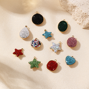 จี้รูปทรงเรขาคณิตขนาดเล็กประดับเพชรเทียมเคลือบทอง PVD บนสแตนเลสสตีล สำหรับทำเครื่องประดับ DIY เช่น สร้อยคอ สร้อยข้อมือ ต่างหู และอุปกรณ์เสริม - Product Image 3