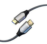 Câble PARAMOUNT en alliage d'aluminium tressé pour conducteur 24-30AWG, 8K Ultra HD pour PC, TV et projecteur, 3m