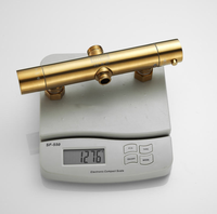 Haute qualité avec 5 ans de garantie ensemble de douche de salle de bain thermostatique en laiton doré brossé système de douche robinet de douche de bain