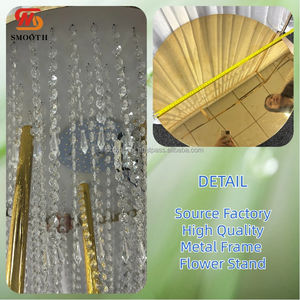 Cortina de cuentas de cristal de hierro liso para mesa de pastel, mesa de comedor, decoración de bodas, mesa de almacenamiento - Product Image 2