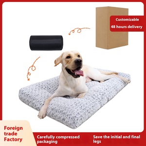 Umwelt freundliche Solid Rose Velvet Hunde matte Biss beständig Weich Universal Zwinger Bett Winter Pet Cage Mat Stoff Karton verpackt - Product Image 3