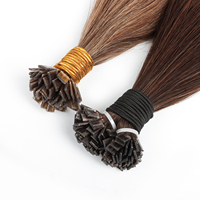 Extensiones de Cabello HonorHair con Punta K, 1g/hebra, Pre-Adheridas, Doble Trama, Queratina Italiana, Punta Plana, Extensiones de Cabello Humano Europeo