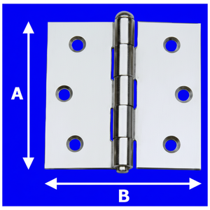 AL124IN3 Aldeghi Heavy Duty 76x76mm in acciaio inox Pin cerniera finitura satinata per il moderno Design in legno o porta - Product Image 1
