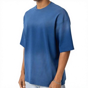 Premium Quality Men Regular Fit Heavyweight 100% Cotton O-Neck Quick Dry Acid Wash Shirt Streetwear Drop Shoulder T-Shirt - Product Image 5