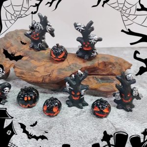 Accesorios de Resina Decorativos para Micro Paisajes de Halloween: Árbol, Fantasma y Calabaza - Product Image 2
