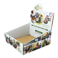 Exhibidor de Cartón Corrugado Pequeño para Mostrador, Caja PDQ, Exhibidor Publicitario de Cartón para Mostrador, Caja de Papel
