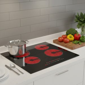 Table de cuisson électrique certifiée ETL 240V 6000W, 4 brûleurs, plaque <span class=keywords><strong>vitrocéramique</strong></span> infrarouge, installation câblée, <span class=keywords><strong>cuisinière</strong></span> radiante encastrable - Product Image 6
