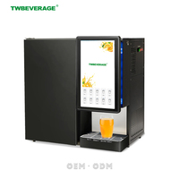 Sistema de Venta Inteligente TWBEVERAGE con Pantalla Táctil Grande, Máquina de Enfriamiento Integrada, Dispensador de Bebidas y Jugos con Mezcla de Jarabe BIB