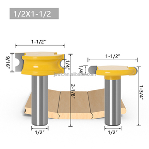Weix 2-pc Router <span class=keywords><strong>Bit</strong></span> Set -6mm/1/4 "/1/2" Shank <span class=keywords><strong>cove</strong></span> và hạt t-slot, roundover & sàn máy cắt cho gỗ viền & TRIM - Product Image 6