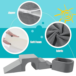 Bloques de escalada de espuma suave y pozo de bolas adecuado para gatear en interiores para niños, deslizarse y jugar - Product Image 5