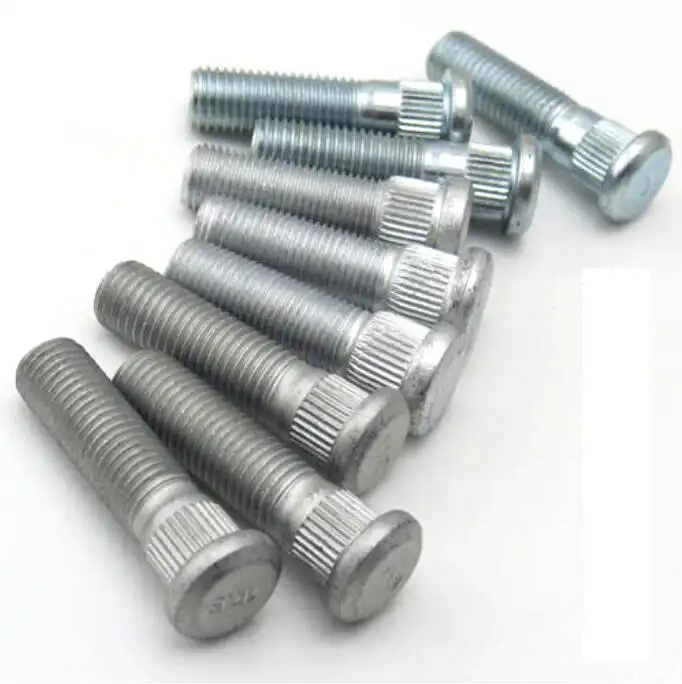 Dacromet 10.9 12.9 Carbon Steel Kelas Knurled Roda Stud Bolt/Hub Lug Nut Baut Stud