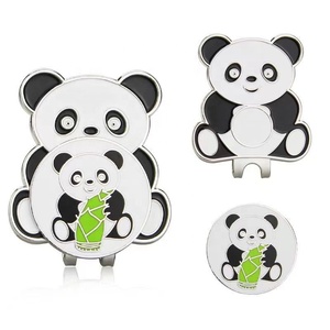 Netter China Panda Bambus Golfball Marker Magnetischer Hutclip aus Eisen - Product Image 4