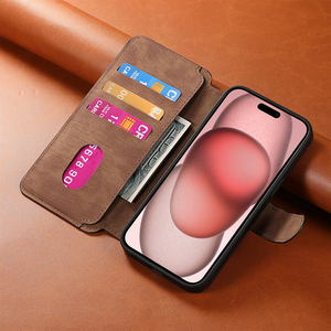 Tùy chỉnh PU da vỏ sò từ trường hợp điện thoại 2 trong 1for iPhone 16 15 14 13 12 Pro Max trường hợp điện thoại - Product Image 5