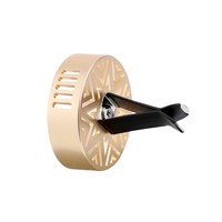 Diffuseur de parfum pour voiture HUIJIE, en métal électroplaqué de luxe, à clipser sur la grille d'aération, longue durée, huile essentielle, fournisseur direct d'usine