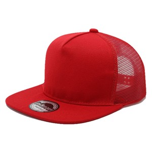 Snapback Cap <b>Flat</b> Brim Mesh Unisex Adjustable Sun Protection Spring Summer Baseball <b>Hat</b> - Product Image 4