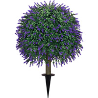 Huaien Hantu Künstlicher Buchsbaum-Lavendel-Baumkugel für den Außenbereich, Garten-Dekobaum, Simulations-Landschaftsbau