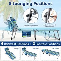 Chaise longue de bronzage pliable et réglable avec trou pour le visage, dossier réglable, coussin amovible, sangle de transport, légère et portable pour l'extérieur
