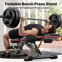 Banc de musculation réglable Wellshow pour haltères, banc de musculation inclinable et déclinable avec siège large et appui-tête