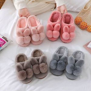 Pantuflas de Mujer con Forro Polar, Gruesas, de Color Sólido, para el Hogar, Otoño Invierno, Zapatos de Interior para Posparto - Product Image 4