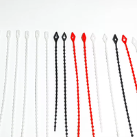 Attaches de câble personnalisées colorées en nylon 66 à nœuds détachables de différentes longueurs, attaches de câble réutilisables de type boule à billes réglables