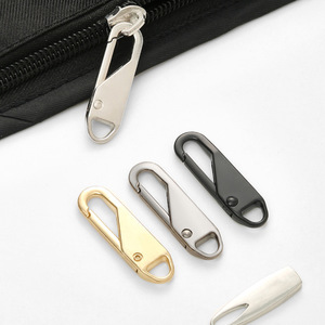 SAS Zipper Supplier Extraíble Portable Zip Pull Oro Plata Negro Desmontable Zipper Head Slider <span class=keywords><strong>Puller</strong></span> - Product Image 1