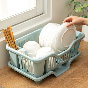 Égouttoir à vaisselle pour évier de cuisine, égouttoir à vaisselle, support pour bols, assiettes et baguettes, double couche multifonctionnel - Product Image 4