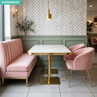 Ensemble de meubles de restaurant au design moderne personnalisé, table et chaises en bois pour café, hôtel et salon de thé