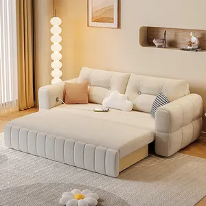 Sofá-cama dobrável com 3 lugares para crianças, sofá-cama com armazenamento, novo design