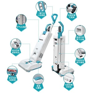 เครื่องดูดฝุ่นแบบตั้งตรง Makita แบตเตอรี่ลิเธียม 36V พร้อมไส้กรอง HEPA เครื่องทำความสะอาดแบบพกพา - Product Image 3