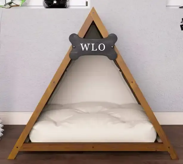 Triângulo Modern Dog Crate Wooden Pet House Bed Indoor e Outdoor Crate respirável para Small Medium Dog Cat Dog para Small pet