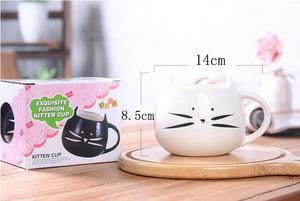 Venta al por mayor 16oz 450mL <span class=keywords><strong>Diseño</strong></span> personalizado Animal Cerámica Lindo Café Gato Taza - Product Image 4